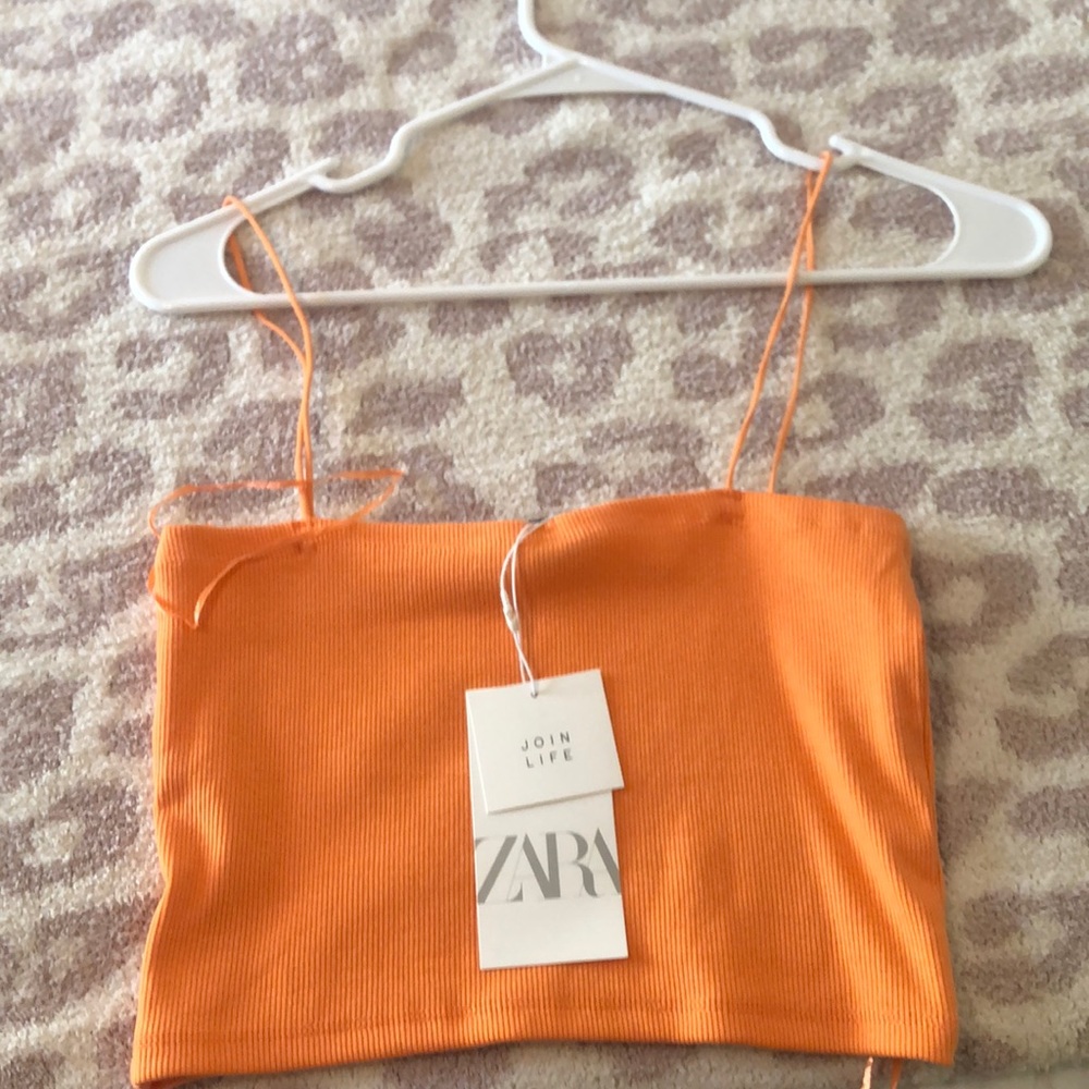 Zara orange tank top